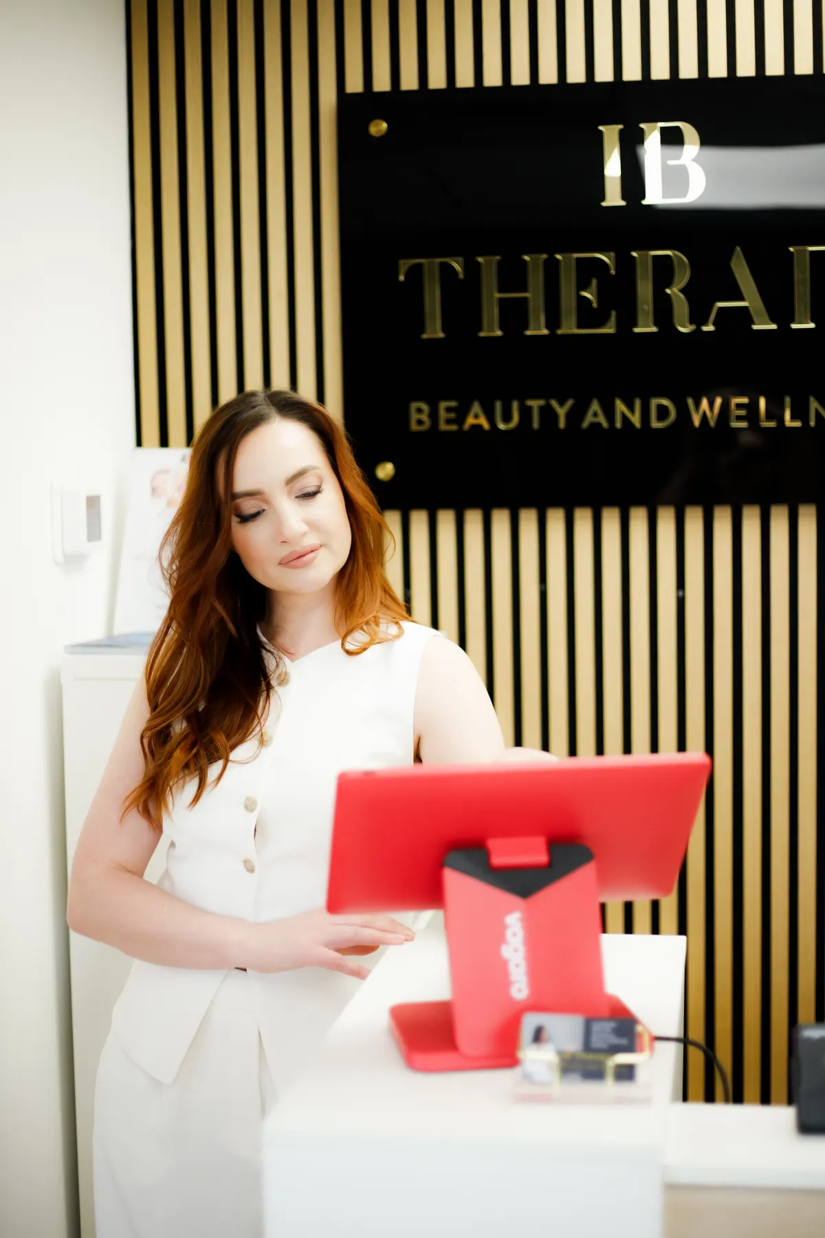 Irina at the IB Therapy front desk